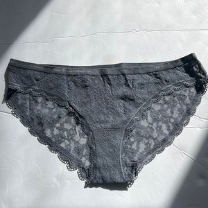 Victoria’s Secret dark grey floral bikini panty